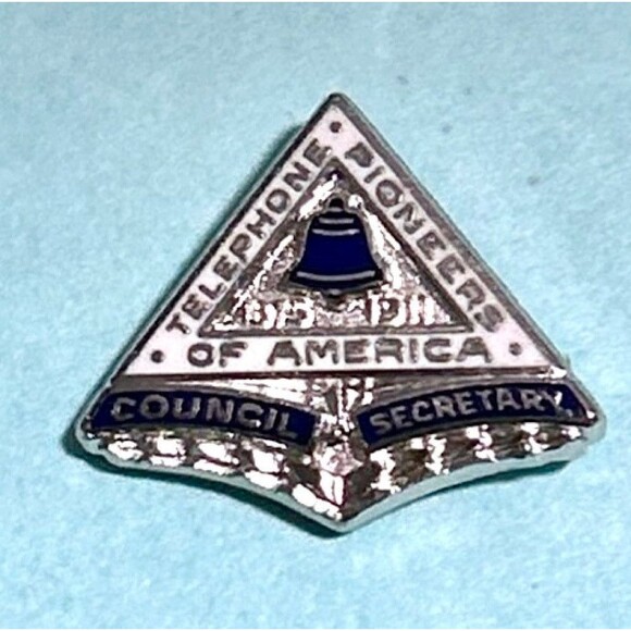 Telephone Pioneers of America 1875-1911 Council Secretary Tie Tack, Lapel Pin - Picture 1 of 2